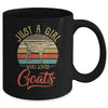 Just A Girl Who Loves Goats Cute Vintage Goats Girl Mug | siriusteestore