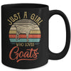 Just A Girl Who Loves Goats Cute Vintage Goats Girl Mug | siriusteestore