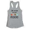 Just A Girl Who Loves Peckers Funny Chicken Farmer Lover Shirt & Tank Top | siriusteestore