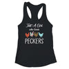 Just A Girl Who Loves Peckers Funny Chicken Farmer Shirt & Tank Top | siriusteestore