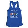 Just A Girl Who Loves Peckers Funny Chicken Farmer Shirt & Tank Top | siriusteestore