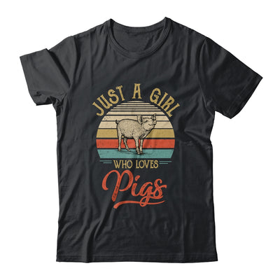 Just A Girl Who Loves Pigs Cute Vintage Pigs Girl Shirt & Tank Top | siriusteestore