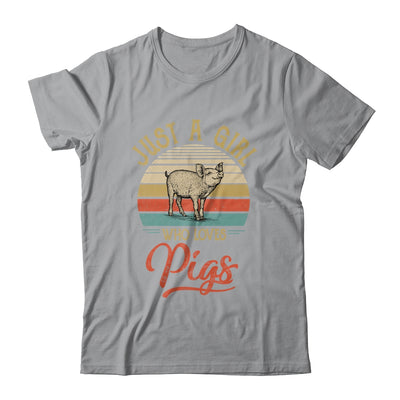 Just A Girl Who Loves Pigs Cute Vintage Pigs Girl Shirt & Tank Top | siriusteestore