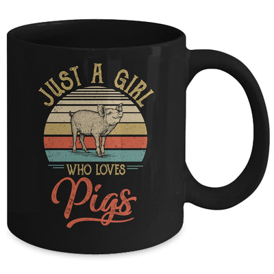 Just A Girl Who Loves Pigs Cute Vintage Pigs Girl Mug | siriusteestore