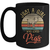 Just A Girl Who Loves Pigs Cute Vintage Pigs Girl Mug | siriusteestore