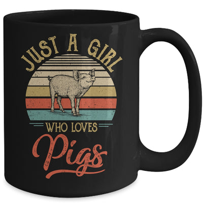 Just A Girl Who Loves Pigs Cute Vintage Pigs Girl Mug | siriusteestore