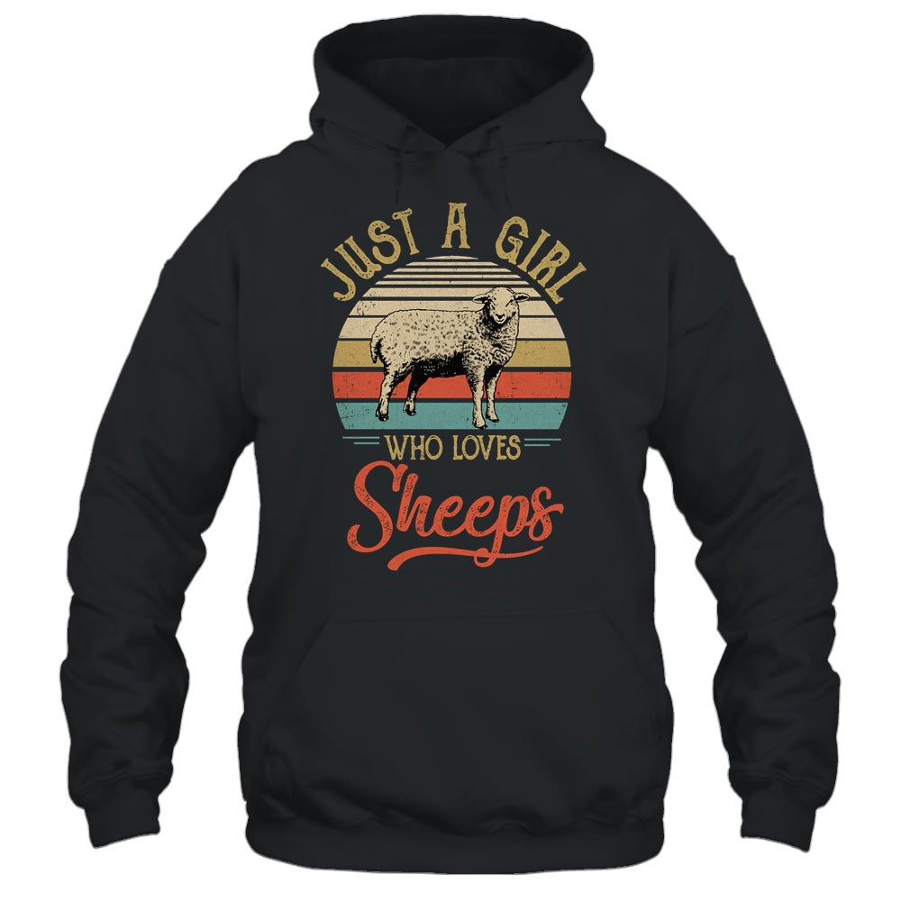 Just A Girl Who Loves Sheeps Cute Vintage Sheeps Girl Shirt & Tank Top | siriusteestore