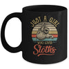 Just A Girl Who Loves Sloths Cute Vintage Sloths Girl Mug | siriusteestore