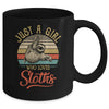 Just A Girl Who Loves Sloths Cute Vintage Sloths Girl Mug | siriusteestore