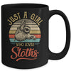 Just A Girl Who Loves Sloths Cute Vintage Sloths Girl Mug | siriusteestore