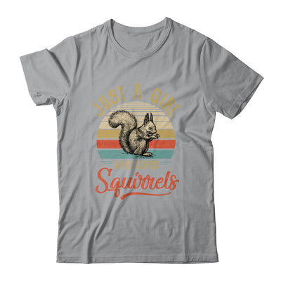 Just A Girl Who Loves Squirrels Cute Vintage Squirrels Girl Shirt & Tank Top | siriusteestore