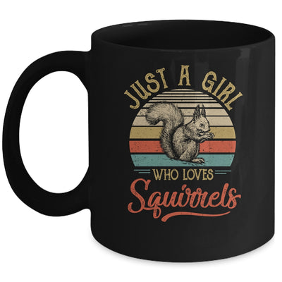 Just A Girl Who Loves Squirrels Cute Vintage Squirrels Girl Mug | siriusteestore