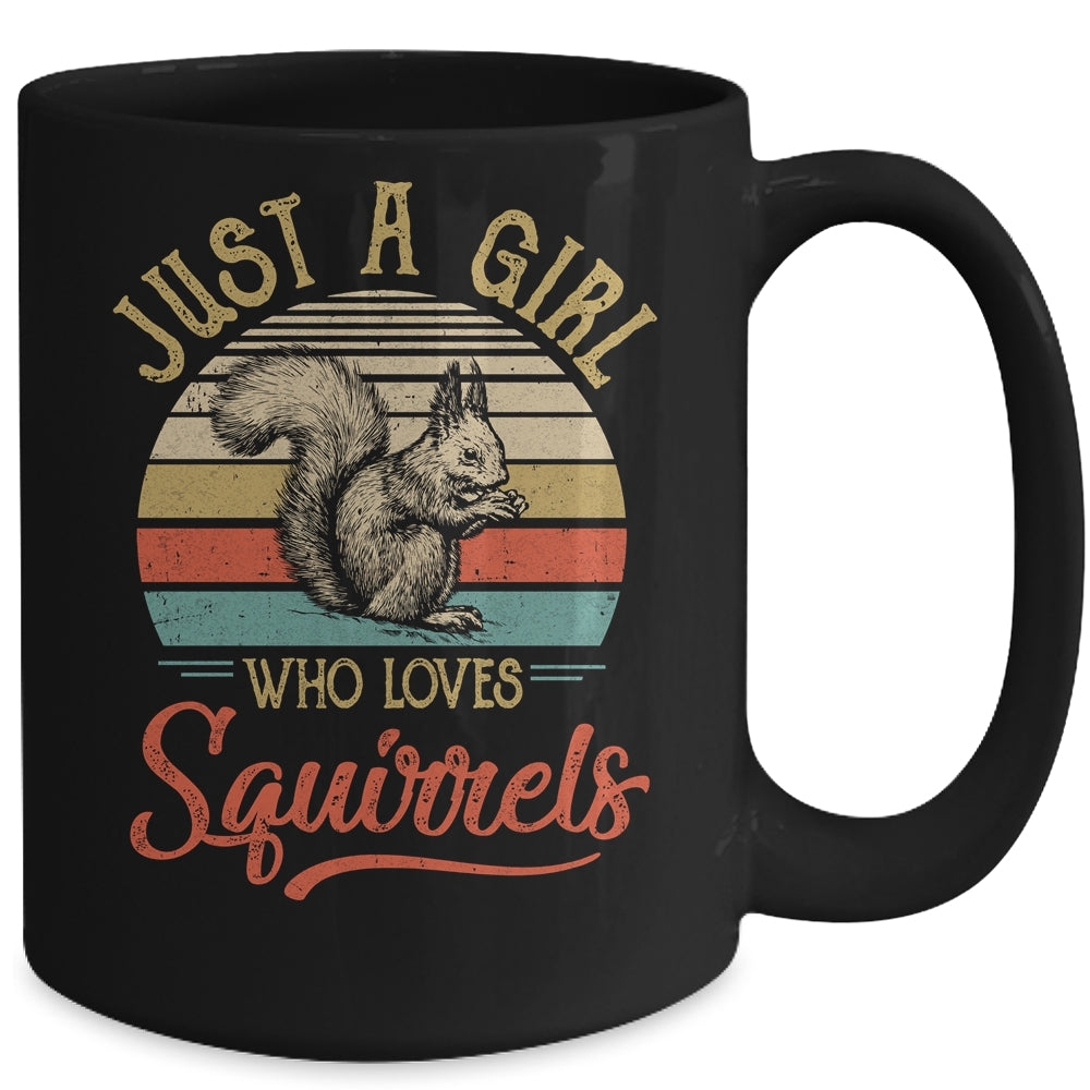 Just A Girl Who Loves Squirrels Cute Vintage Squirrels Girl Mug | siriusteestore