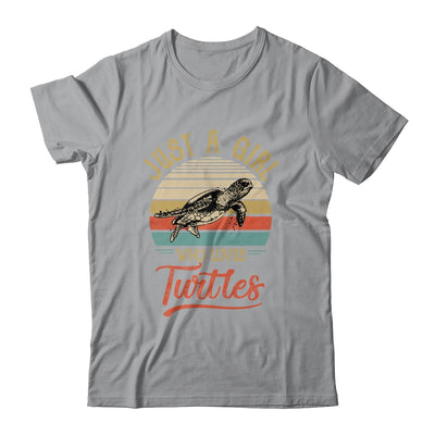 Just A Girl Who Loves Turtles Cute Vintage Turtles Girl Shirt & Tank Top | siriusteestore
