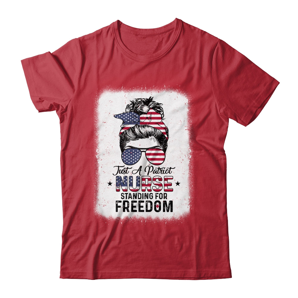 Just A Patriot Nurse Standing For Freedom US Flag Shirt & Tank Top | siriusteestore