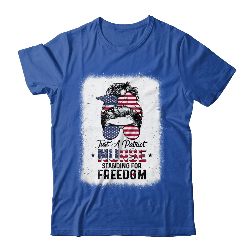 Just A Patriot Nurse Standing For Freedom US Flag Shirt & Tank Top | siriusteestore