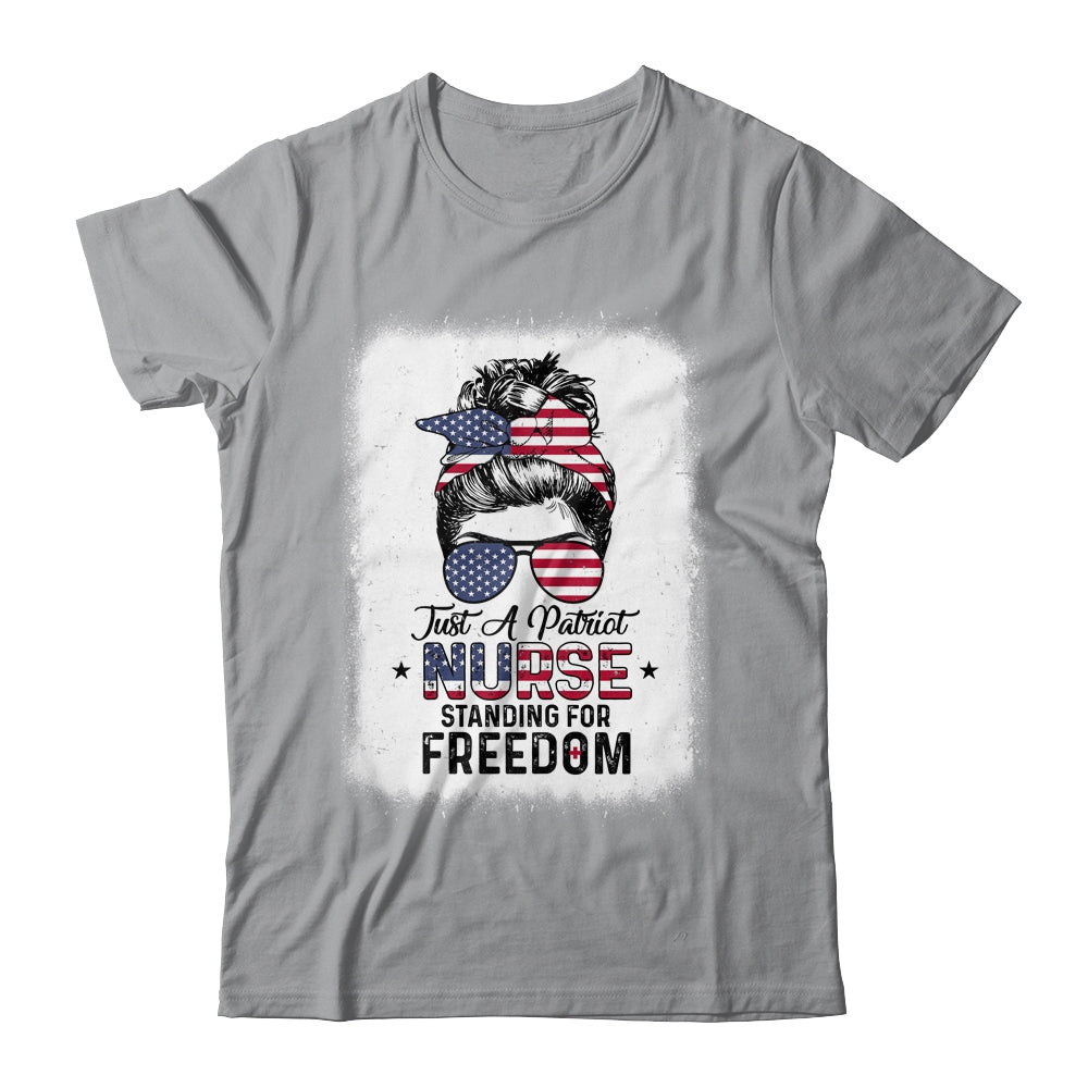 Just A Patriot Nurse Standing For Freedom US Flag Shirt & Tank Top | siriusteestore