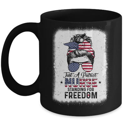Just A Patriot Nurse Standing For Freedom US Flag Mug | siriusteestore