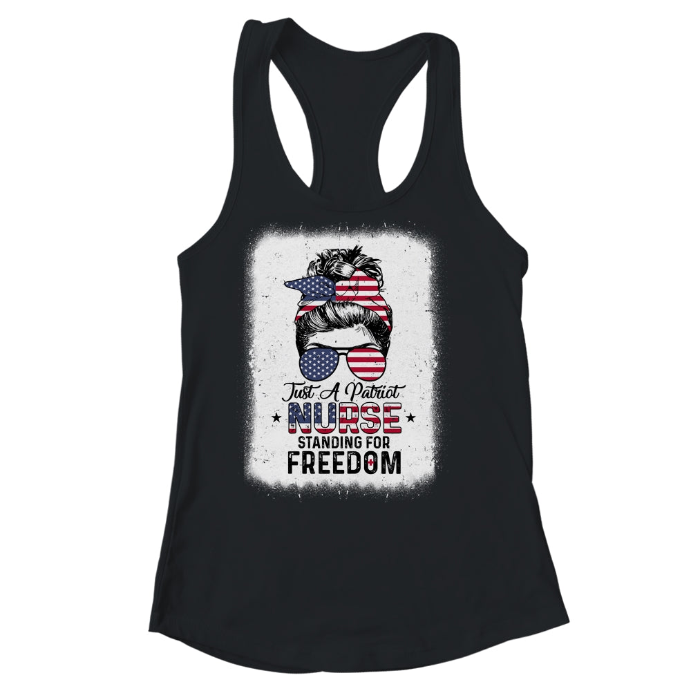Just A Patriot Nurse Standing For Freedom US Flag Shirt & Tank Top | siriusteestore