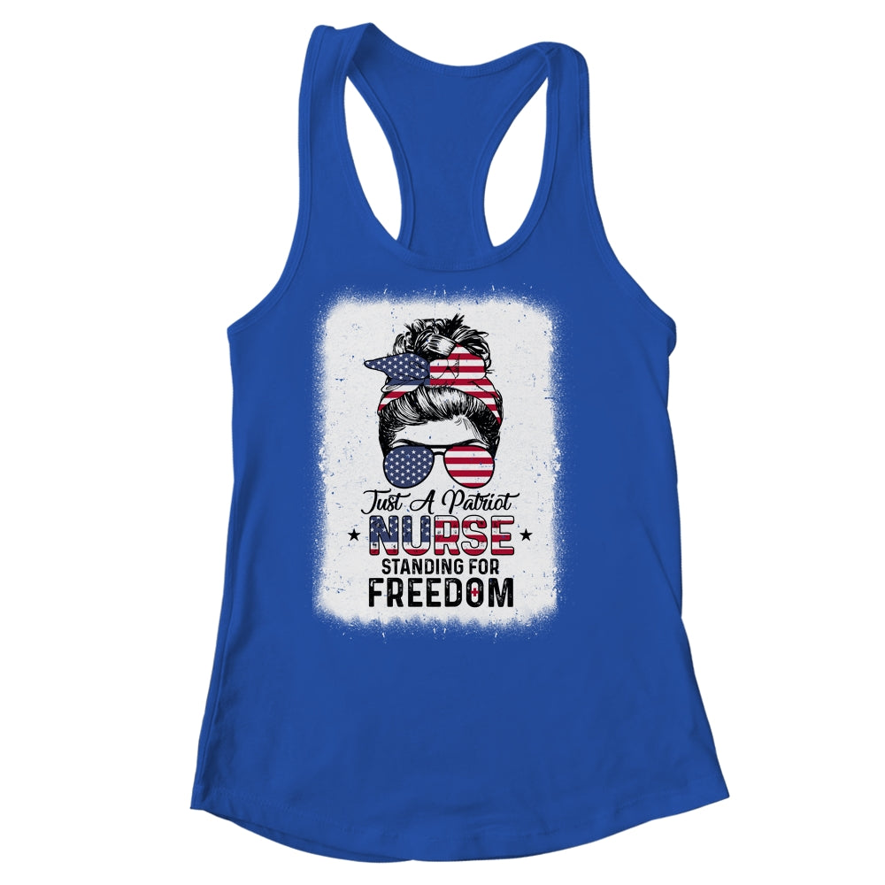 Just A Patriot Nurse Standing For Freedom US Flag Shirt & Tank Top | siriusteestore