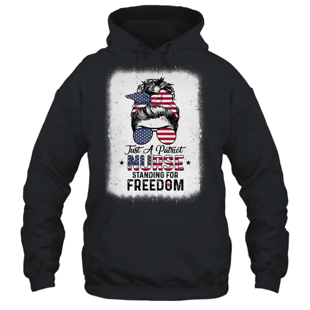 Just A Patriot Nurse Standing For Freedom US Flag Shirt & Tank Top | siriusteestore