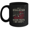 Just A Regular Dad Raising Wolves Not Sheep Guns Mug | siriusteestore