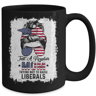 Just A Regular Mom Trying Not To Raise Liberals US Flag Mug | siriusteestore