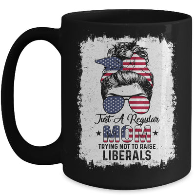 Just A Regular Mom Trying Not To Raise Liberals US Flag Mug | siriusteestore