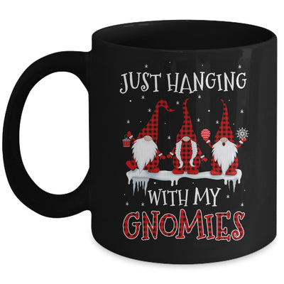 Just Hanging With My Gnomies Buffalo Plaid Funny Christmas Mug | siriusteestore