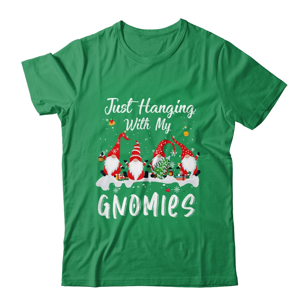 Just Hanging With My Gnomies Christmas Gnome Pajama Shirt & Sweatshirt | siriusteestore