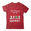 Just Hanging With My Gnomies Christmas Gnome Pajama Shirt & Sweatshirt | siriusteestore