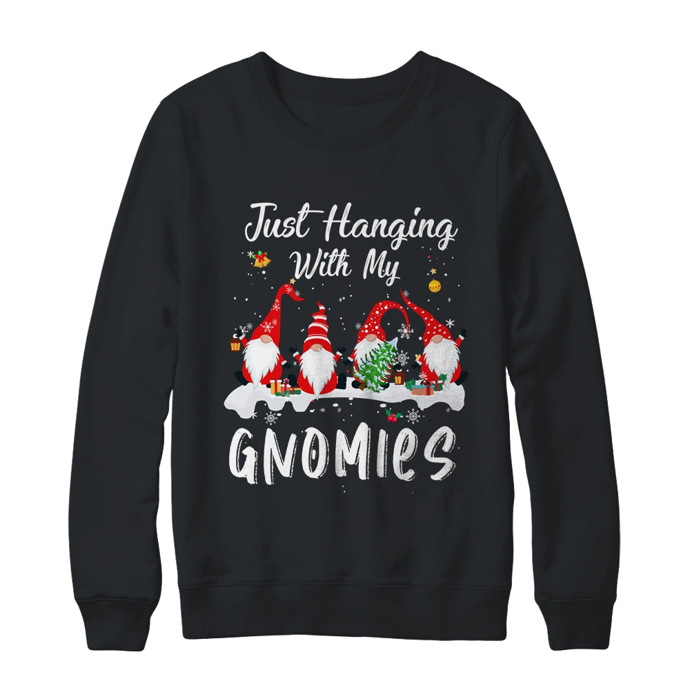 Just Hanging With My Gnomies Christmas Gnome Pajama Shirt & Sweatshirt | siriusteestore