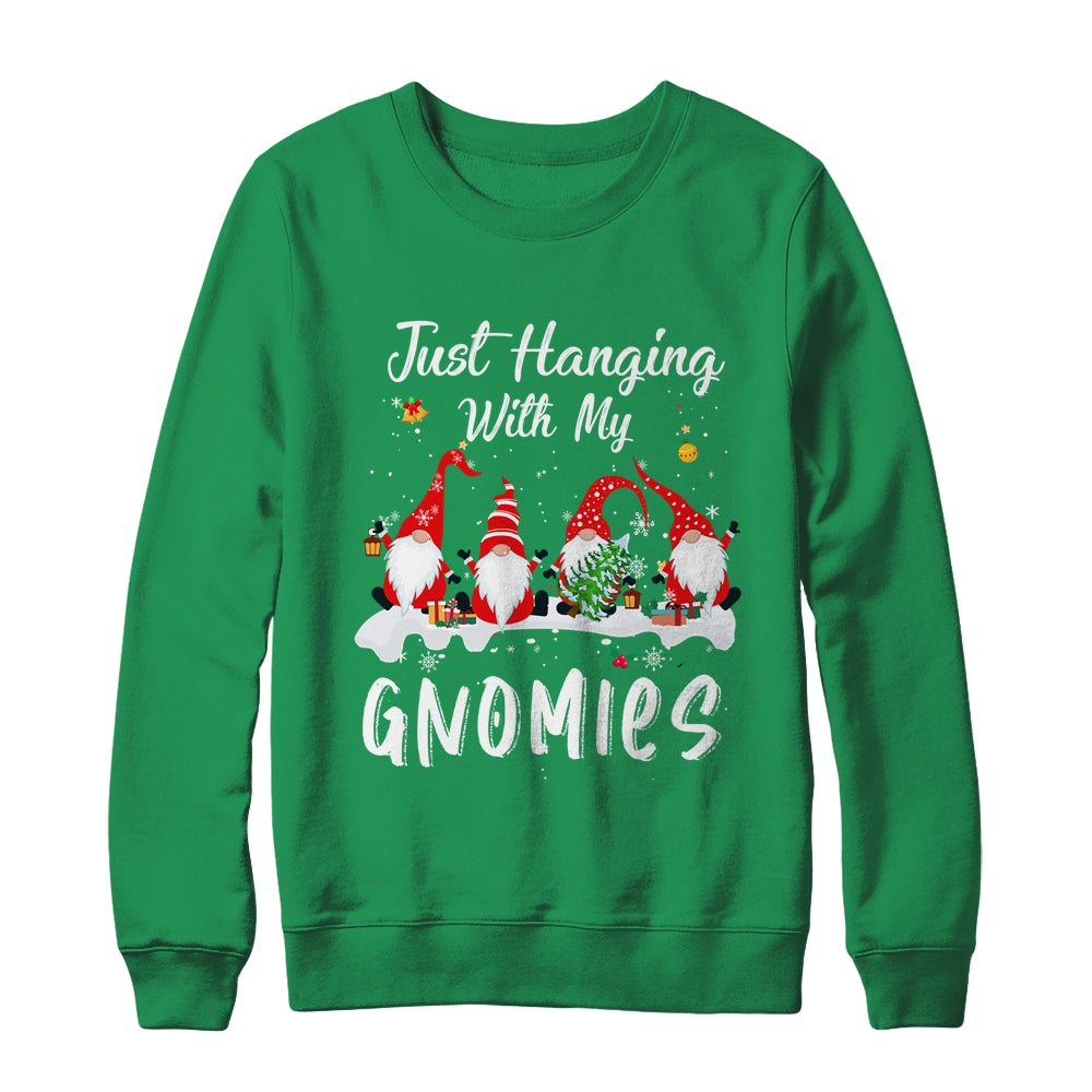 Just Hanging With My Gnomies Christmas Gnome Pajama Shirt & Sweatshirt | siriusteestore