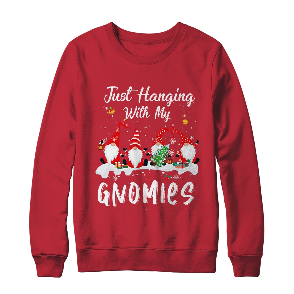 Just Hanging With My Gnomies Christmas Gnome Pajama Shirt & Sweatshirt | siriusteestore