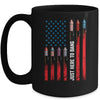 Just Here To Bang American Flag Fireworks Funny 4th Of July Mug | siriusteestore