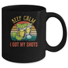 Keep Calm I Got My Shots 2 Shot Glasses Funny Drinking Mug | siriusteestore