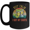 Keep Calm I Got My Shots 2 Shot Glasses Funny Drinking Mug | siriusteestore