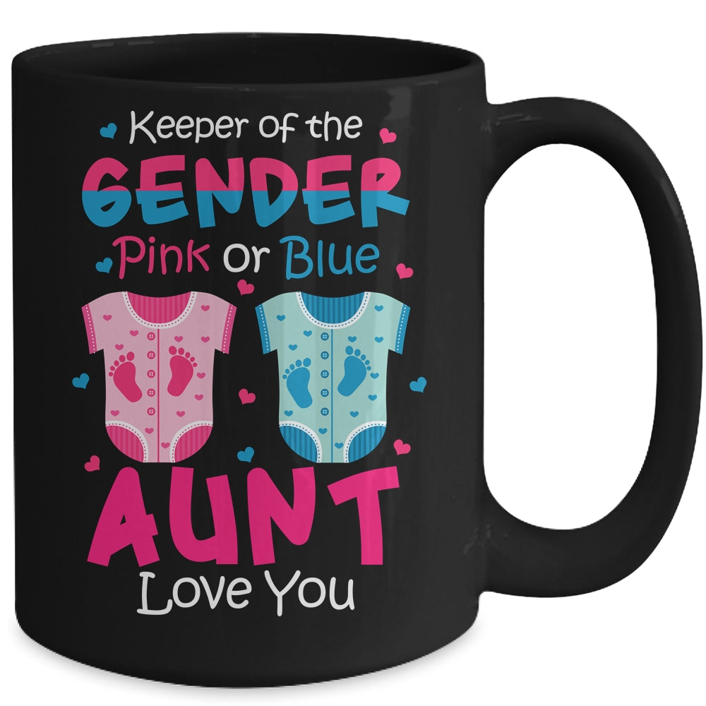 Keeper Of The Gender Aunt Loves You Baby Announcement Aunt Mug | siriusteestore