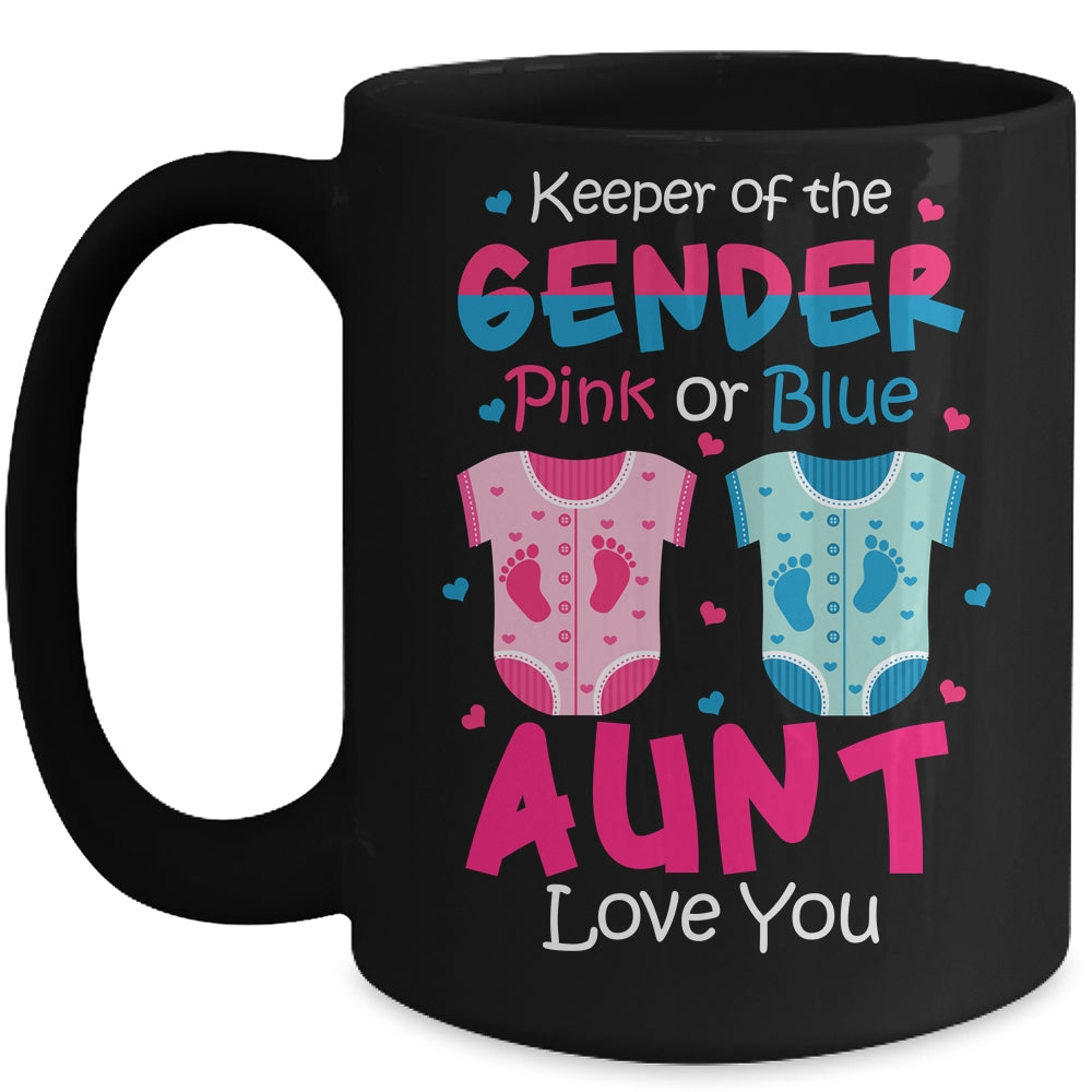 Keeper Of The Gender Aunt Loves You Baby Announcement Aunt Mug | siriusteestore