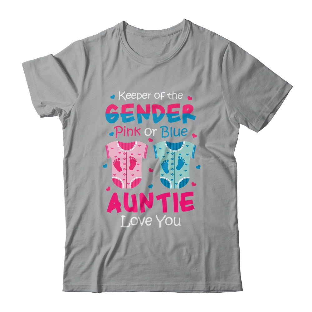 Keeper Of The Gender Auntie Loves You Baby Announcement Auntie Shirt & Hoodie | siriusteestore