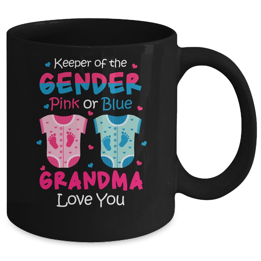 Keeper Of The Gender Grandma Loves You Baby Announcement Grandma Mug | siriusteestore