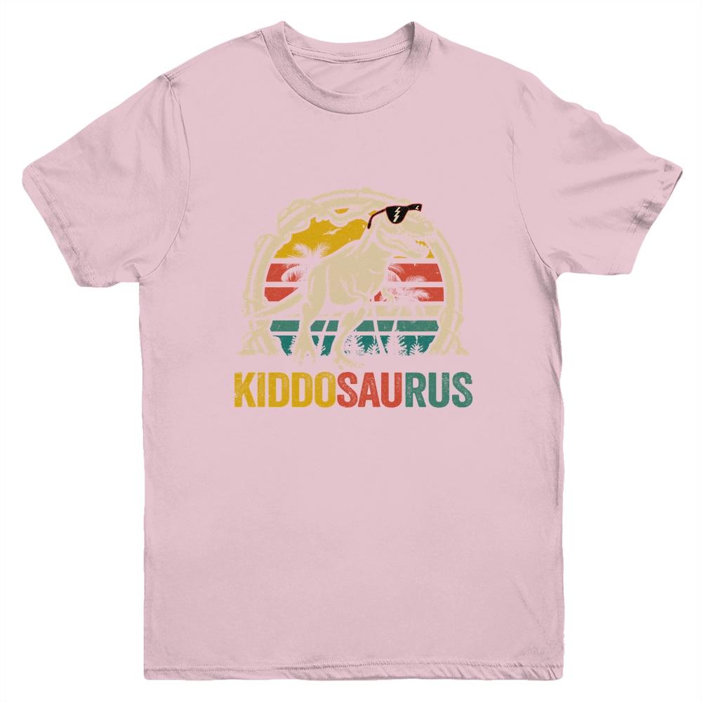 Kiddosaurus T Rex Dinosaur Kiddo Saurus Family Matching Youth Shirt | Siriustee.com