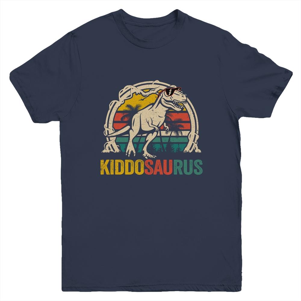 Kiddosaurus T Rex Dinosaur Kiddo Saurus Family Matching Youth Shirt | Siriustee.com