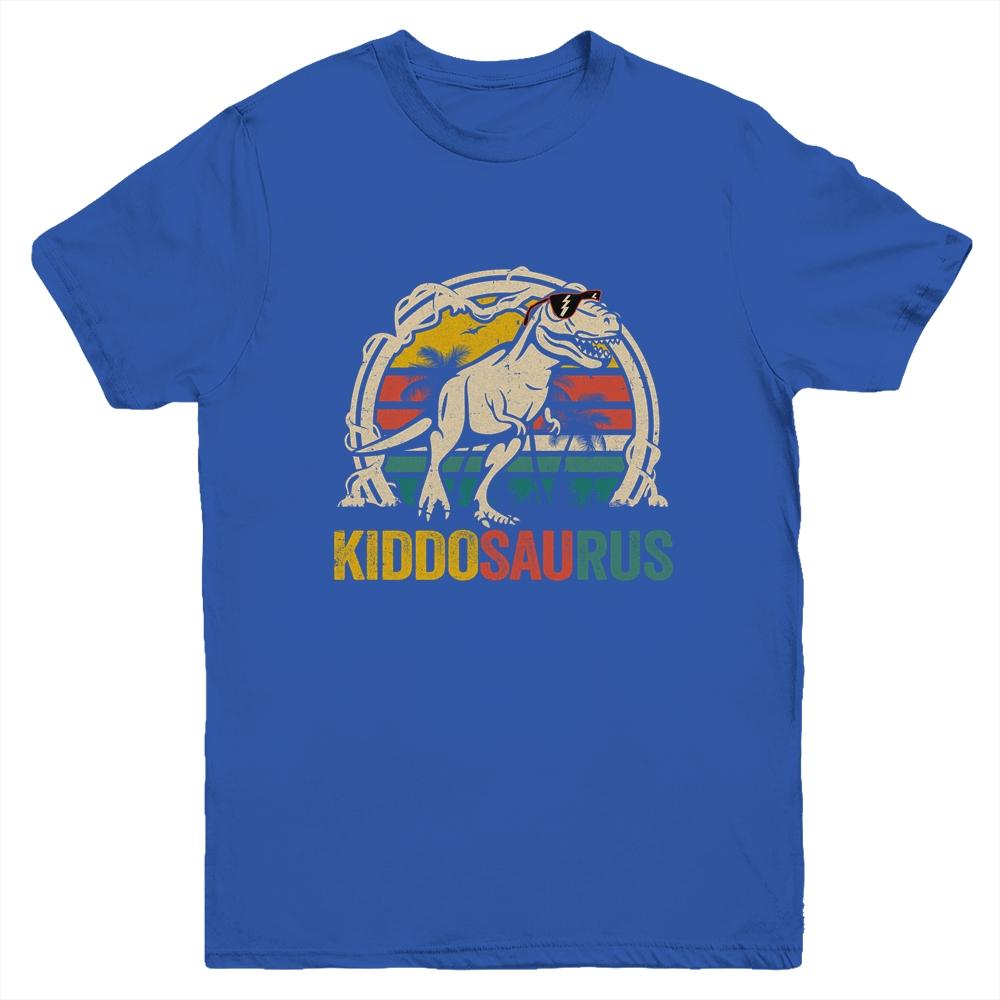 Kiddosaurus T Rex Dinosaur Kiddo Saurus Family Matching Youth Shirt | Siriustee.com