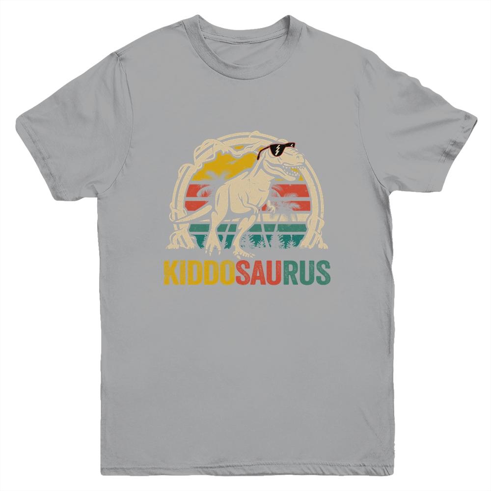 Kiddosaurus T Rex Dinosaur Kiddo Saurus Family Matching Youth Shirt | Siriustee.com
