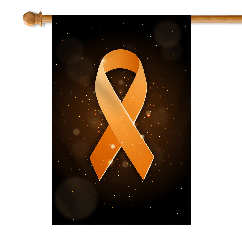 Kidney Cancer Leukemia Multiple Sclerosis Awareness Flag Orange Ribbon | siriusteestore