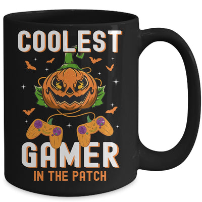 Kids Halloween Coolest Gamer In The Patch Boys Girls Pumpkin Mug | siriusteestore
