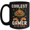 Kids Halloween Coolest Gamer In The Patch Boys Girls Pumpkin Mug | siriusteestore