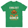 Kids Halloween Coolest Gamer In The Patch Boys Girls Pumpkin Youth Shirt | siriusteestore