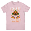 Kids Halloween Coolest Gamer In The Patch Boys Girls Pumpkin Youth Shirt | siriusteestore